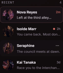 Chat conversation list