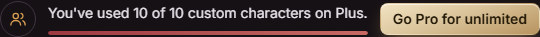 Character quota reached